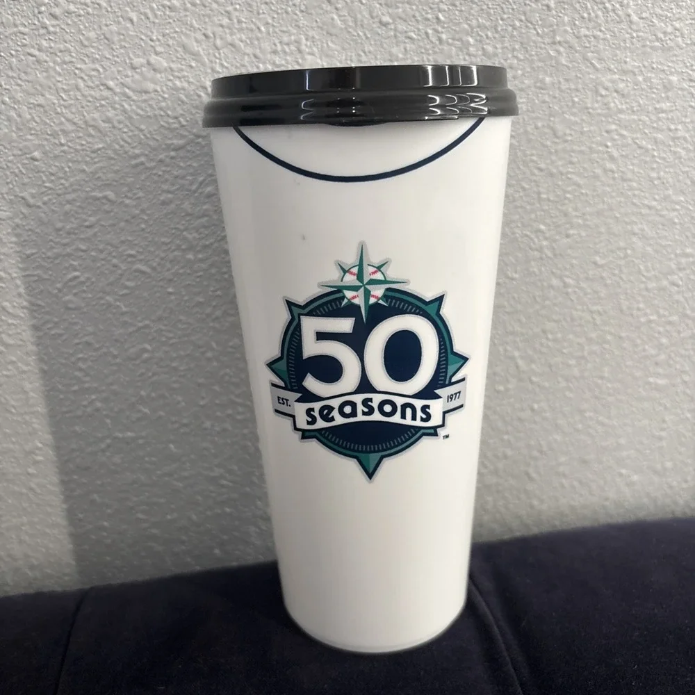 (2) 2026 Seattle Mariners 50 Seasons MLB Concessions Soda Beverage Cups & Lids